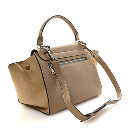 Celine Drummed Calfskin Suede Medium Trapeze Dune 3 of 9