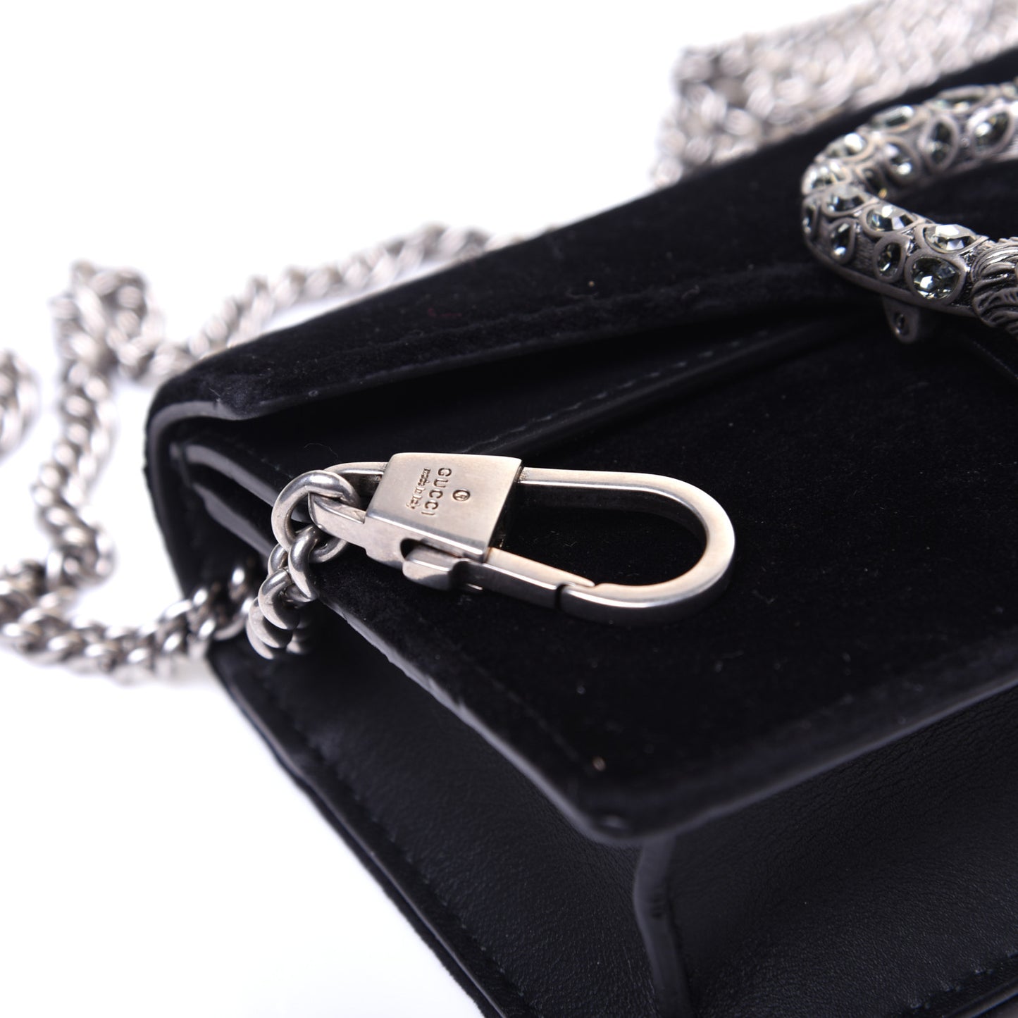 Velvet Super Mini Dionysus Shoulder Bag Black