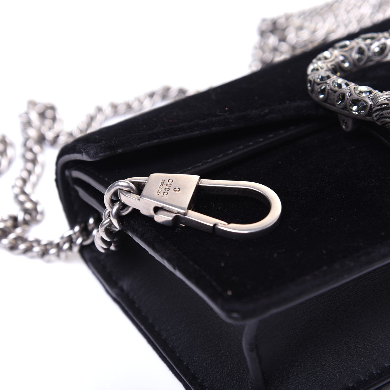 Gucci Velvet Super Mini Dionysus Shoulder Bag Black 10 of 12