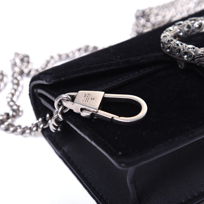 Gucci Velvet Super Mini Dionysus Shoulder Bag Black 10 of 12