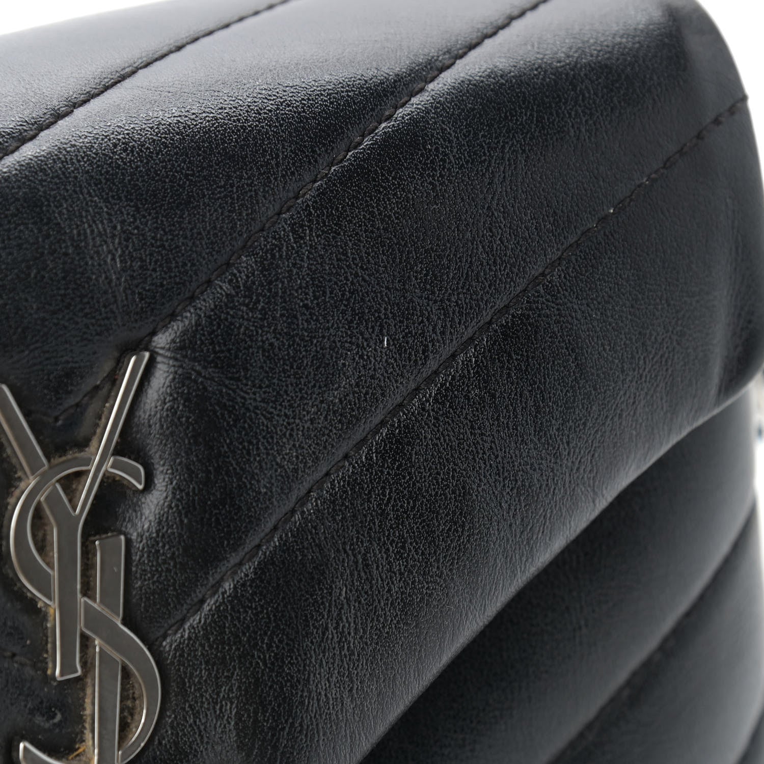 Saint Laurent Calfskin Y Quilted Monogram Toy Loulou Crossbody Bag Black 15 of 15