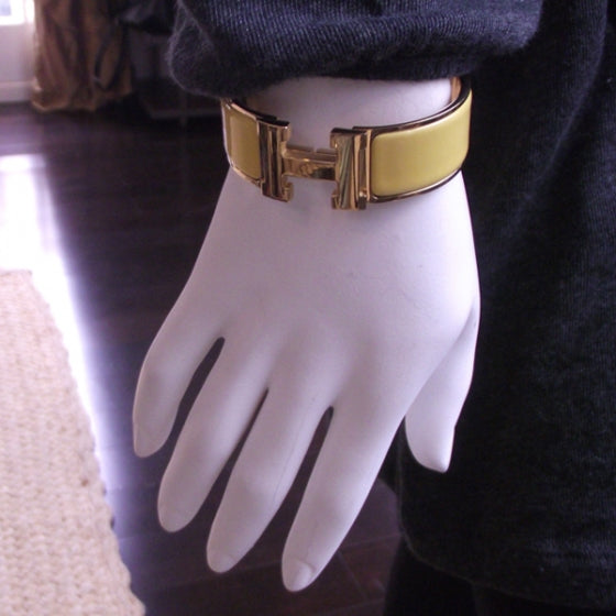 Enamel H Bracelet Yellow