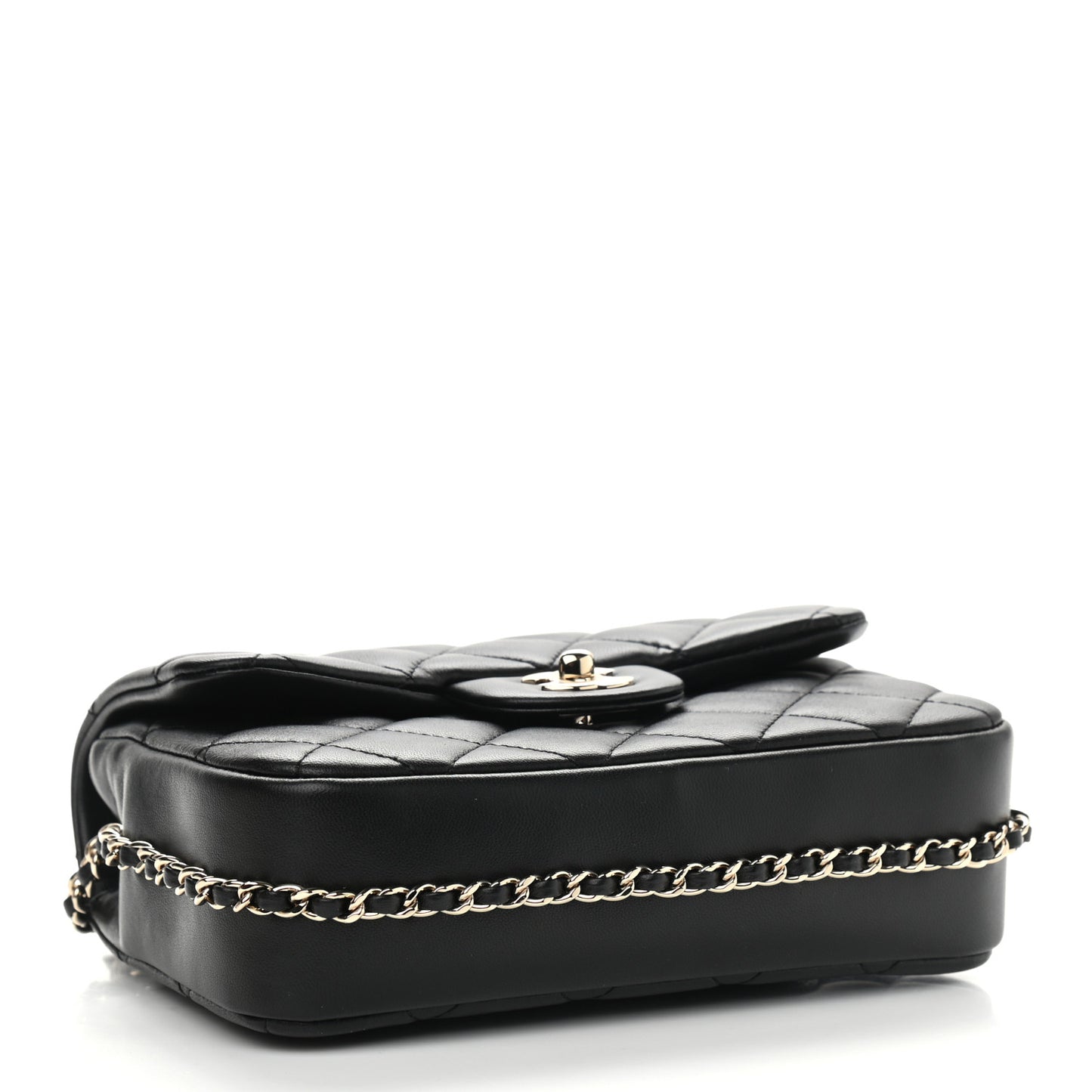Lambskin Quilted Small My Precious Flap Black