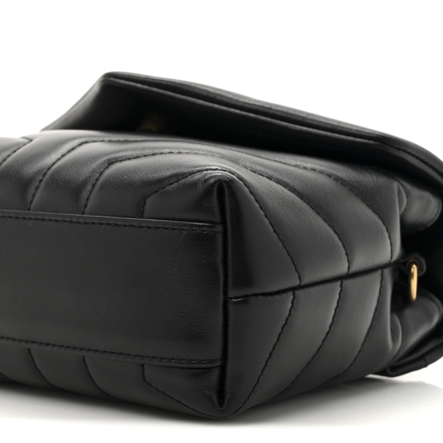 Saint Laurent Calfskin Y Quilted Monogram Toy Loulou Crossbody Bag Black 9 of 14