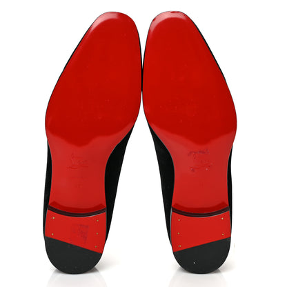Christian Louboutin Velvet Veau Velours Crest On The Nile Loafers 43 Black 5 of 7