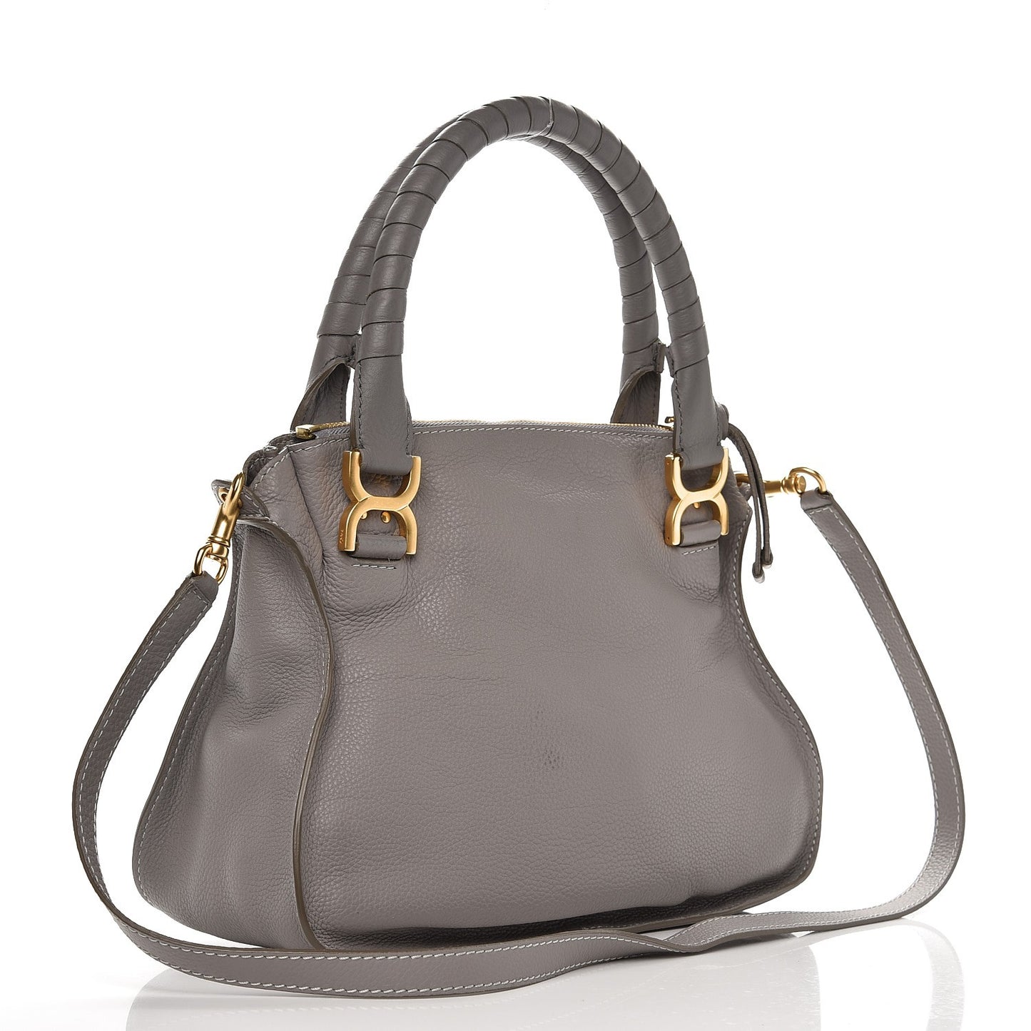 Calfskin Medium Marcie Satchel Cashmere Grey