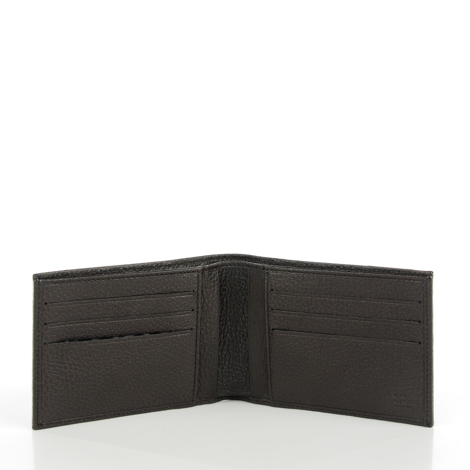 Gucci Denim Monogram Bi-Fold Wallet Dark Brown 8 of 14