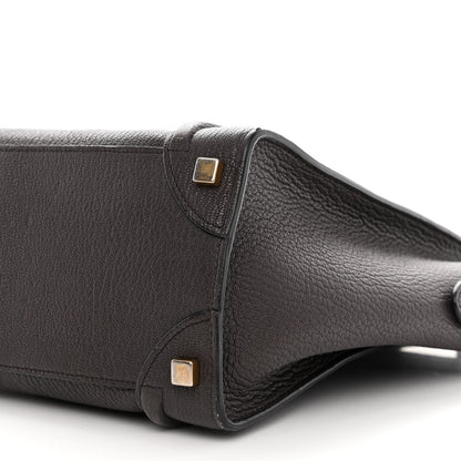 Celine Goatskin Micro Luggage Dark Taupe 11 of 12