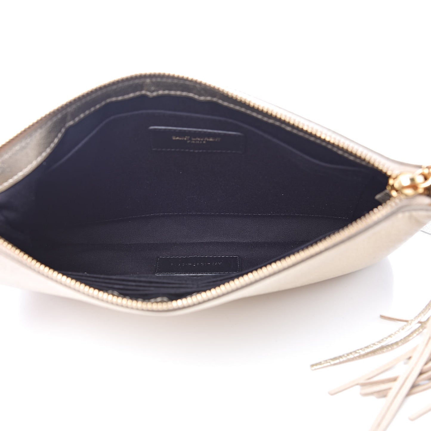 Metallic Calfskin Teen Monogram Crossbody Bag Gold
