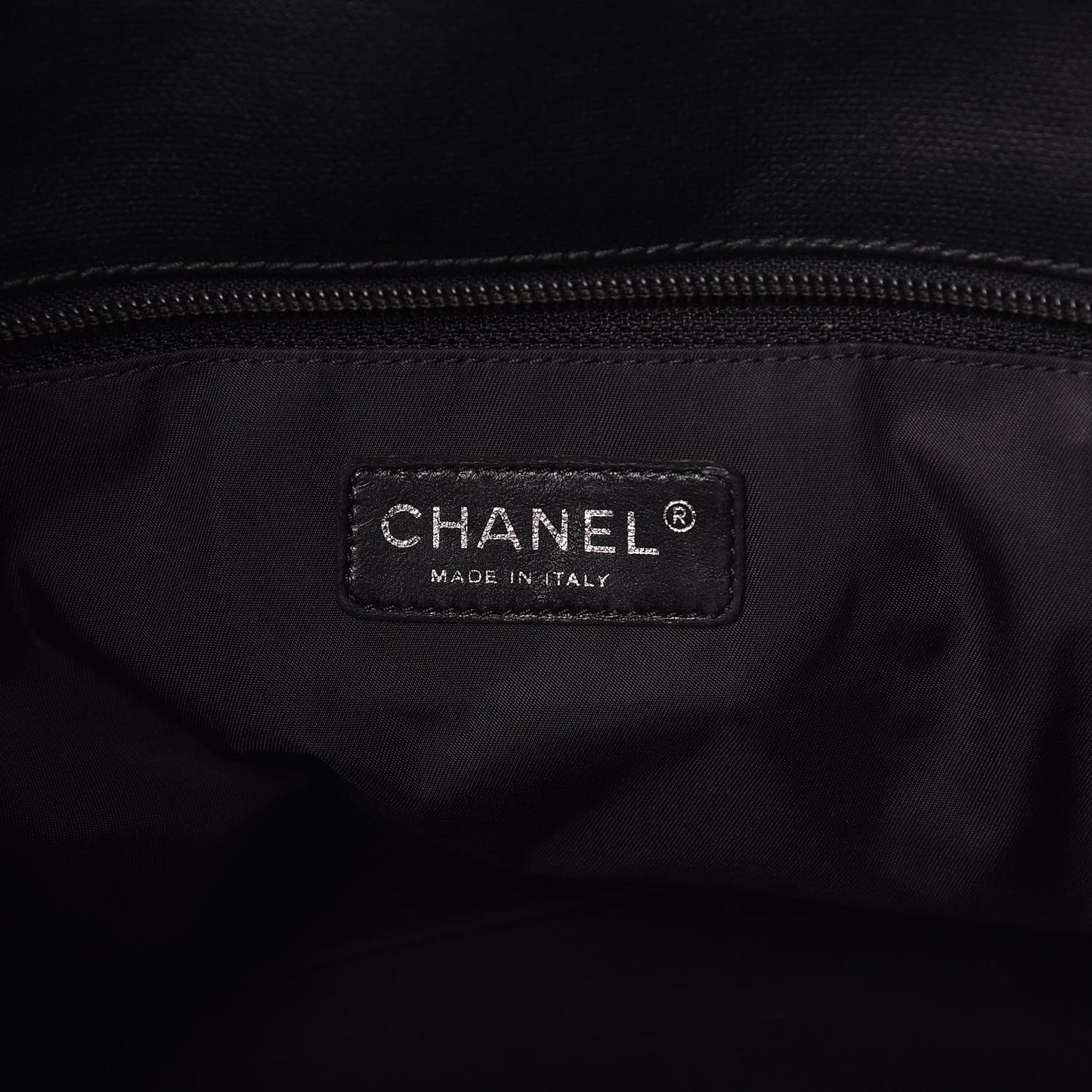 Coated Canvas Quilted Large Paris Biarritz Tote Black