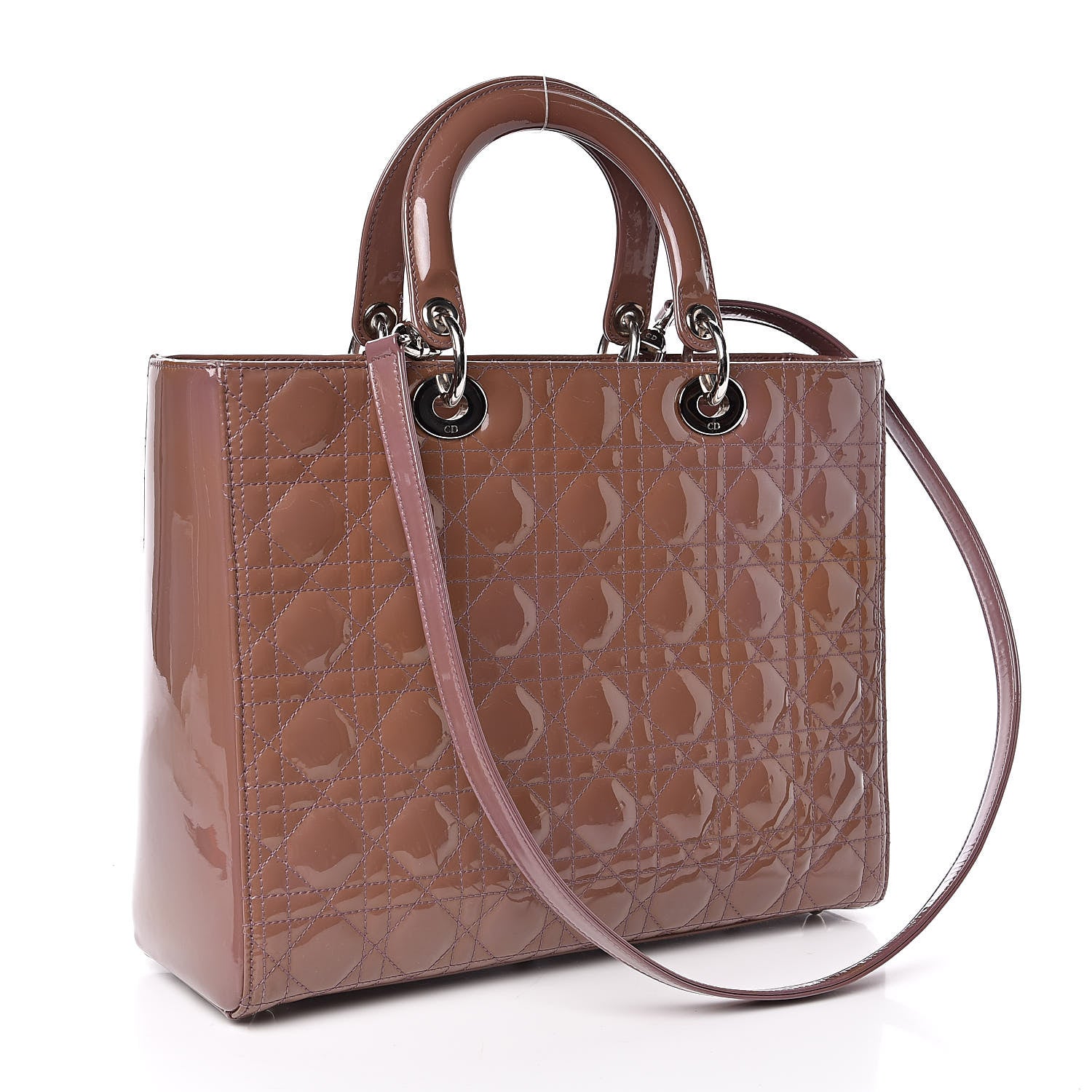 Christian Dior Patent Cannage Large Lady Dior Purple 3 of 10