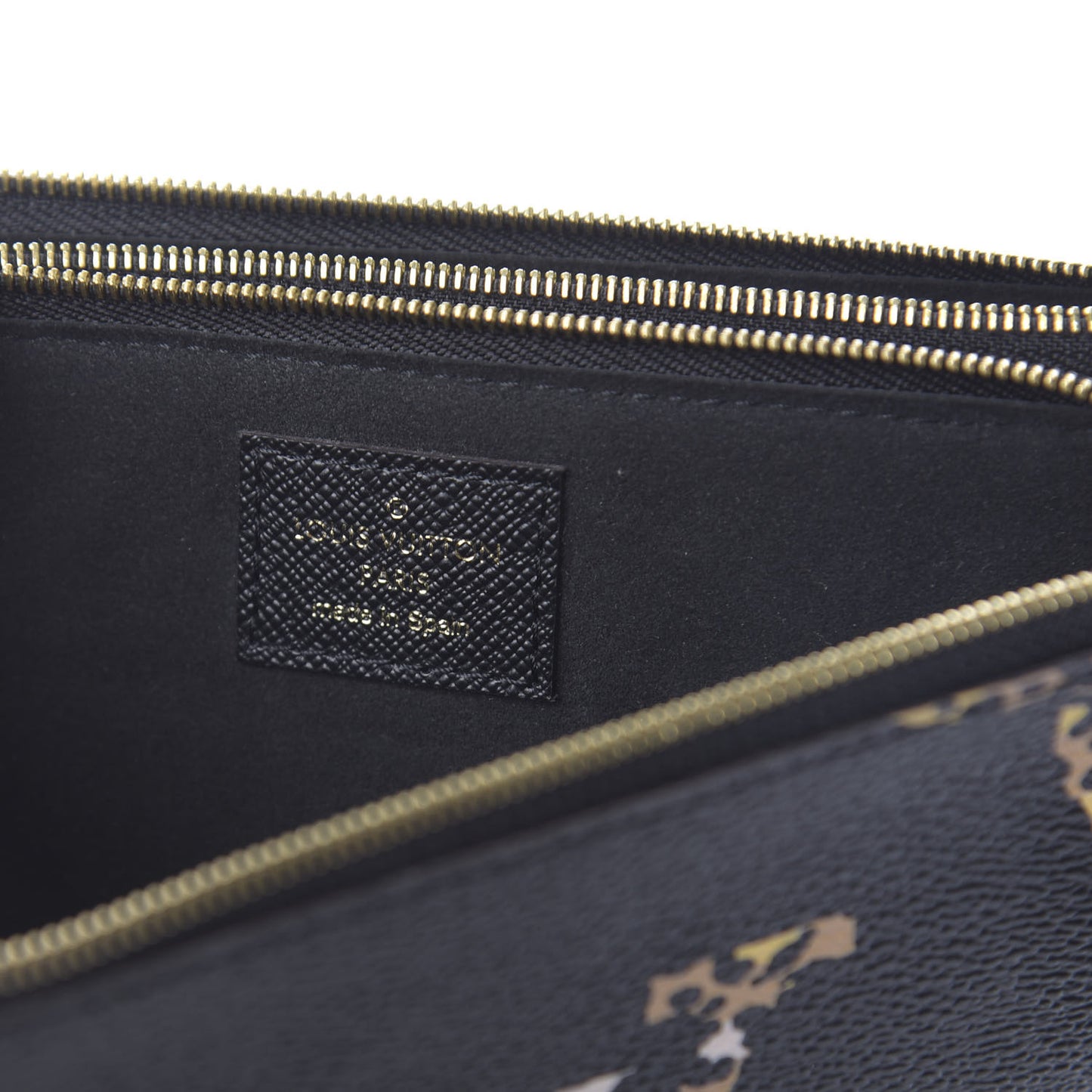 Monogram Giant Jungle Pochette Double Zip Black