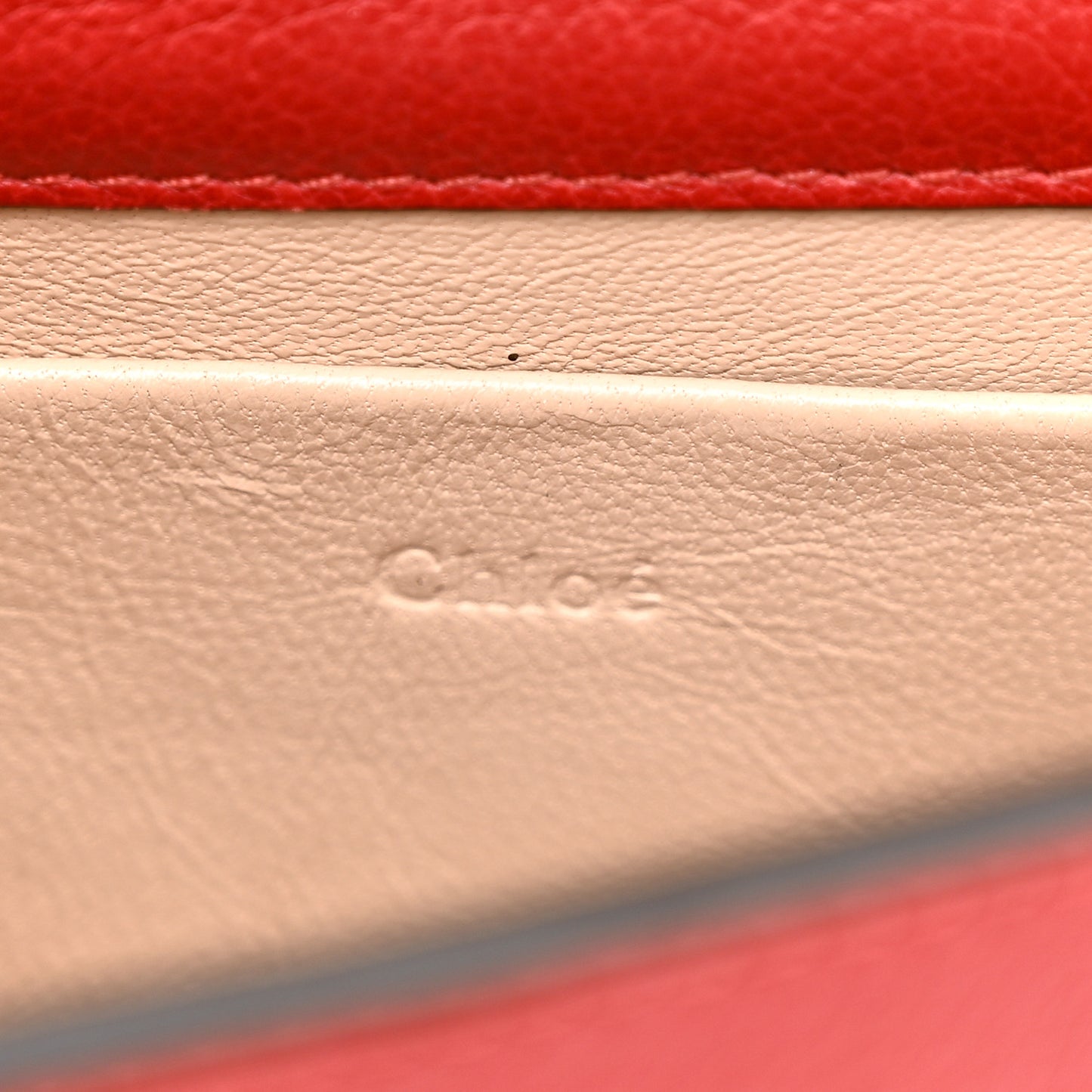 Calfskin Small Nile Bracelet Minaudiere Bag Dahlia Red