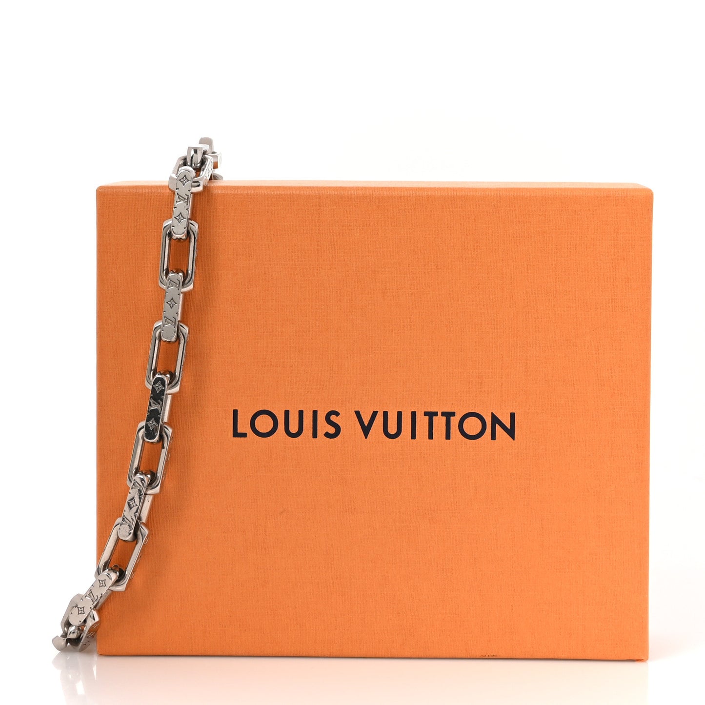 Monogram Chain Necklace Silver Silver
