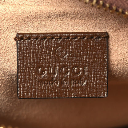 Gucci GG Supreme Monogram Textured Calfskin Retro Interlocking G Travel Pouch Beige Ebony Brown Sugar 6 of 9
