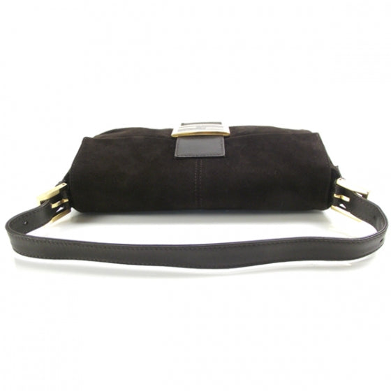 Suede Baguette Dark Brown