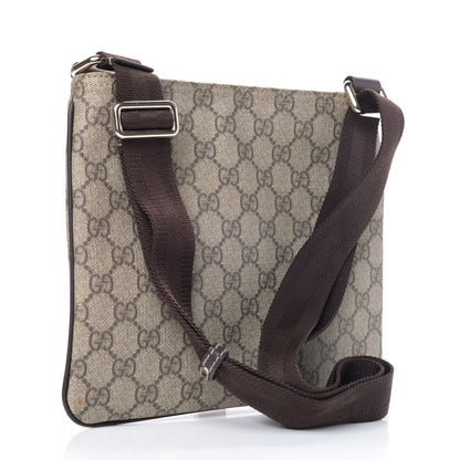 Gucci GG Supreme Monogram Small Flat Messenger Bag Dark Brown 2 of 4
