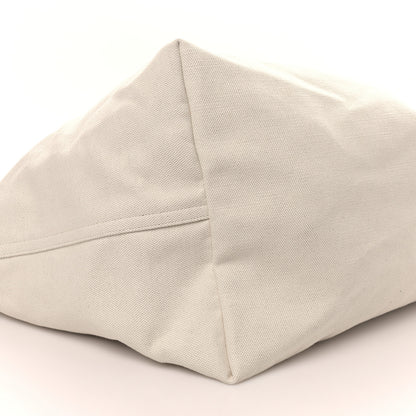 Saint Laurent Linen Calfskin Rive Gauche Maxi Tote Grege et Noir 7 of 8