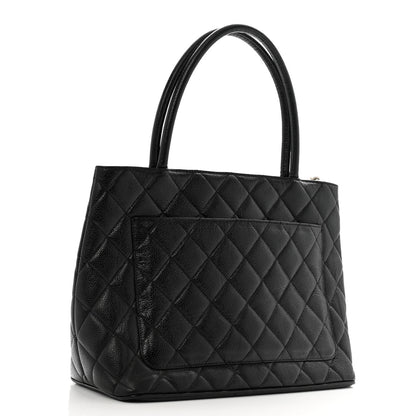 Chanel Caviar Quilted Medallion Tote Black 3 of 12