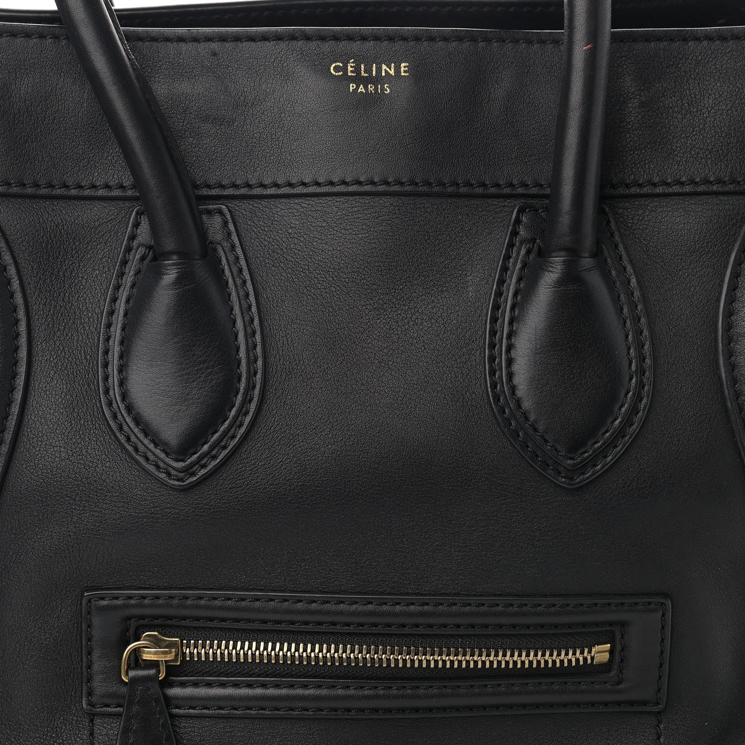Celine Smooth Calfskin Mini Luggage Black 8 of 14