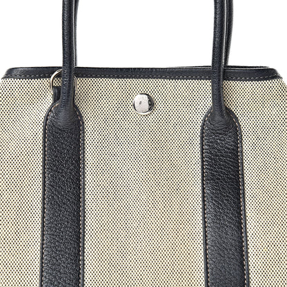 Hermes Buffle Skipper Toile Garden Party Vertical Tote Black 8 of 16