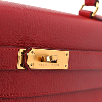 Hermes Ardennes Kelly Sellier 32 Rouge Vif 8 of 12