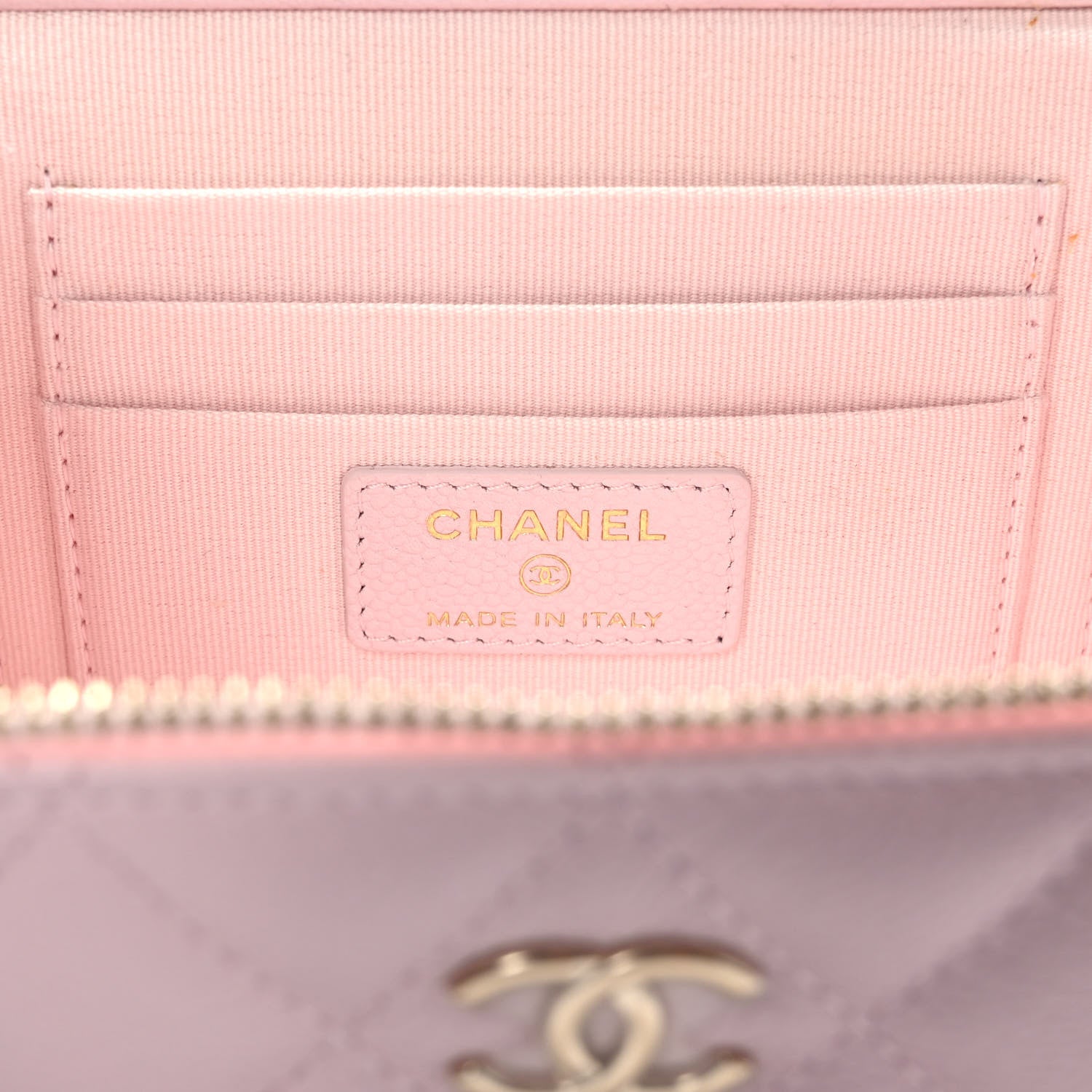 Chanel Caviar Quilted Small Vanity Case With Chain Pink 6 of 10