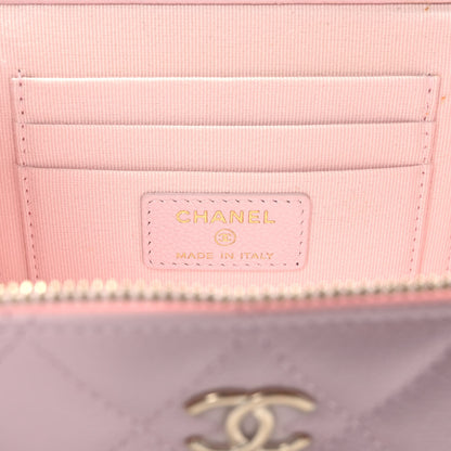 Chanel Caviar Quilted Small Vanity Case With Chain Pink 6 of 10