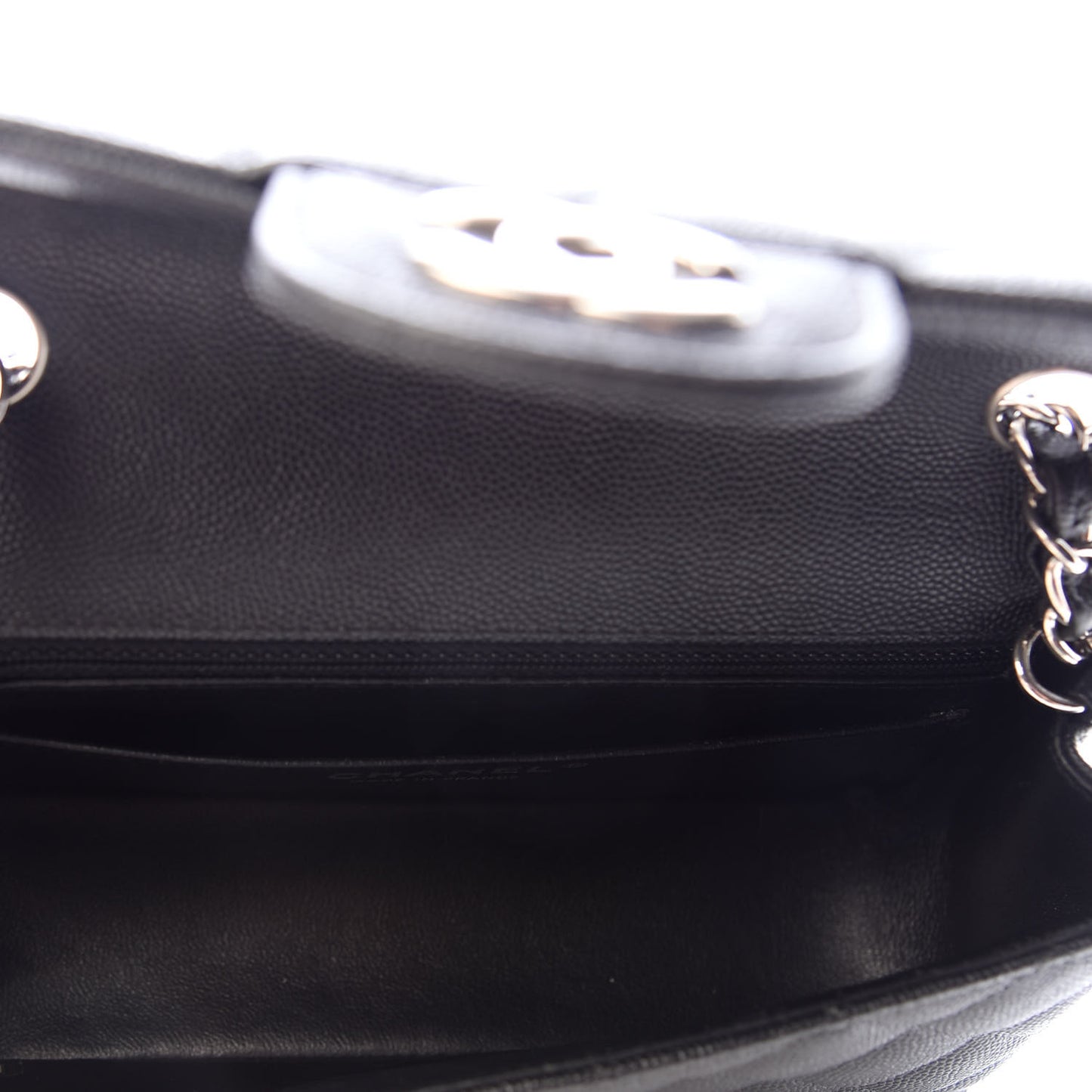 Caviar Quilted Mini Rectangular Flap Black