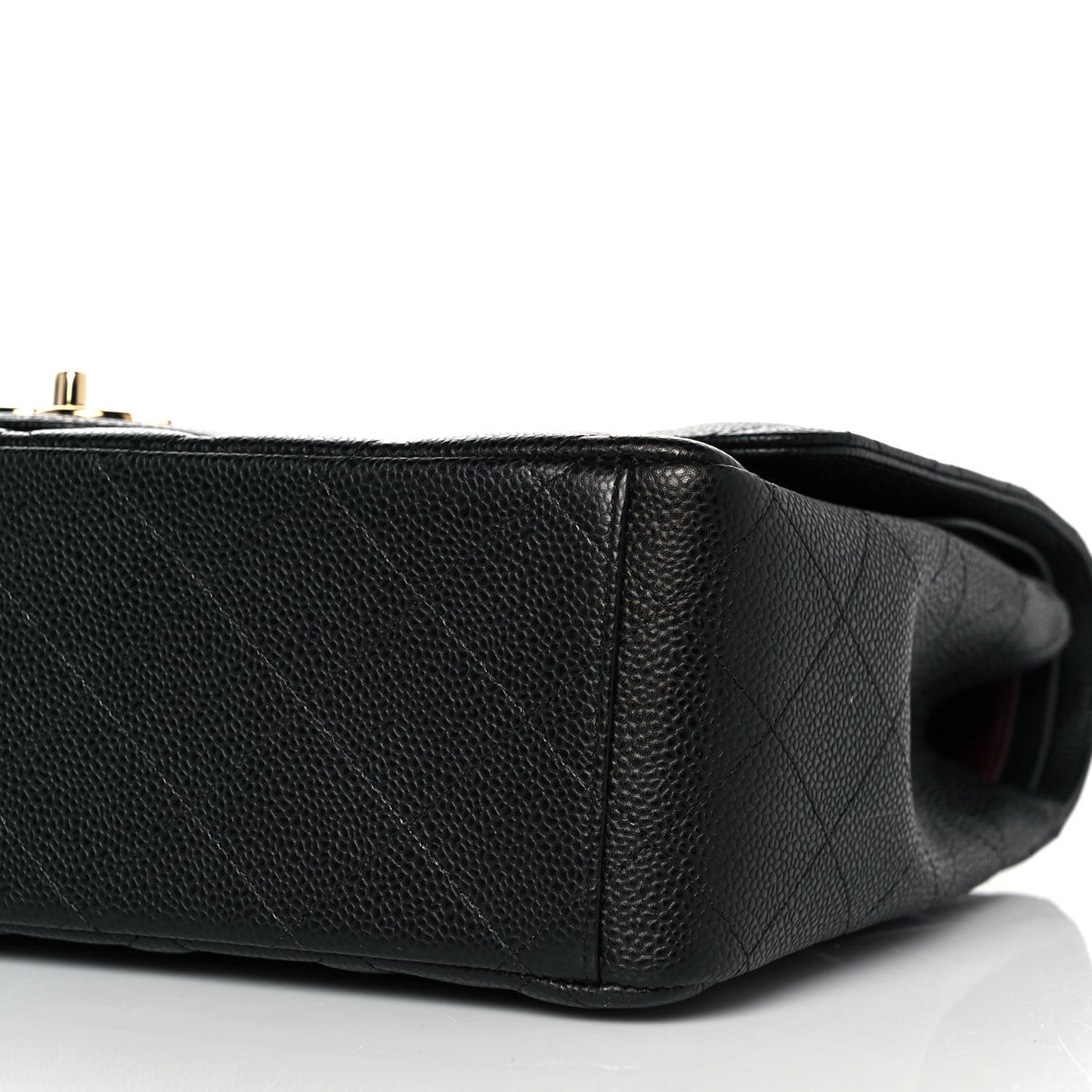 Caviar Quilted Maxi Double Flap Black