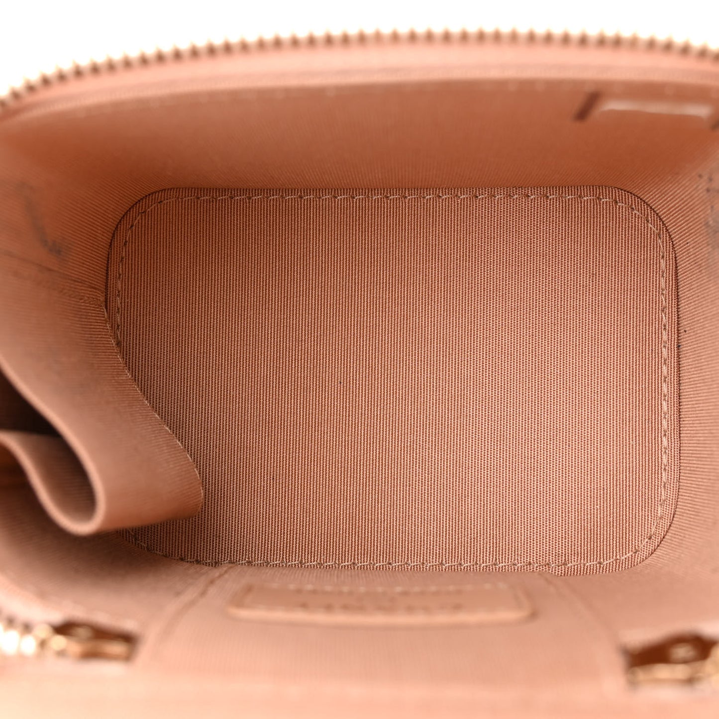 Lambskin Quilted Top Handle Mini Vanity Case With Chain Beige