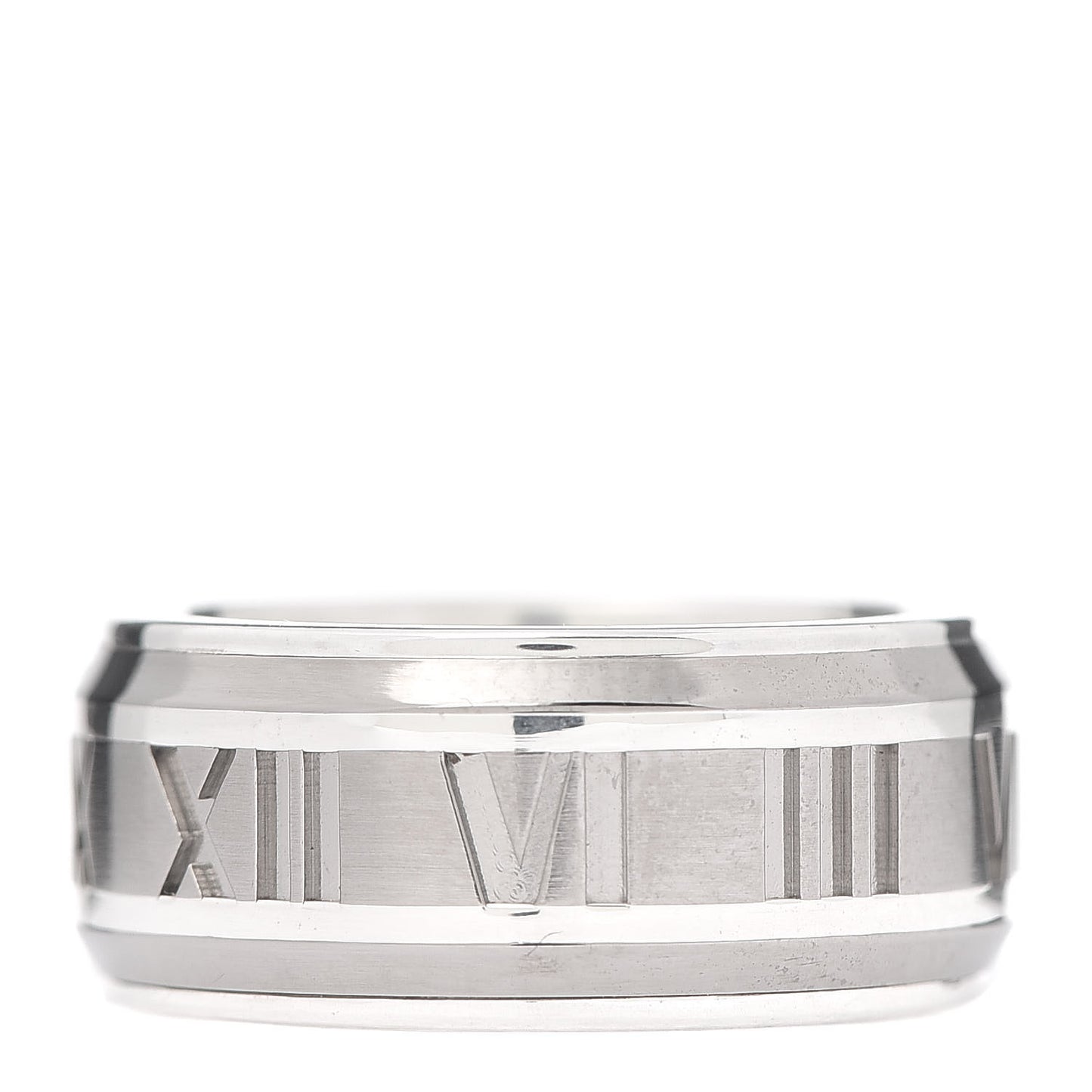 Sterling Silver Titanium Atlas Band Ring 48 4.5