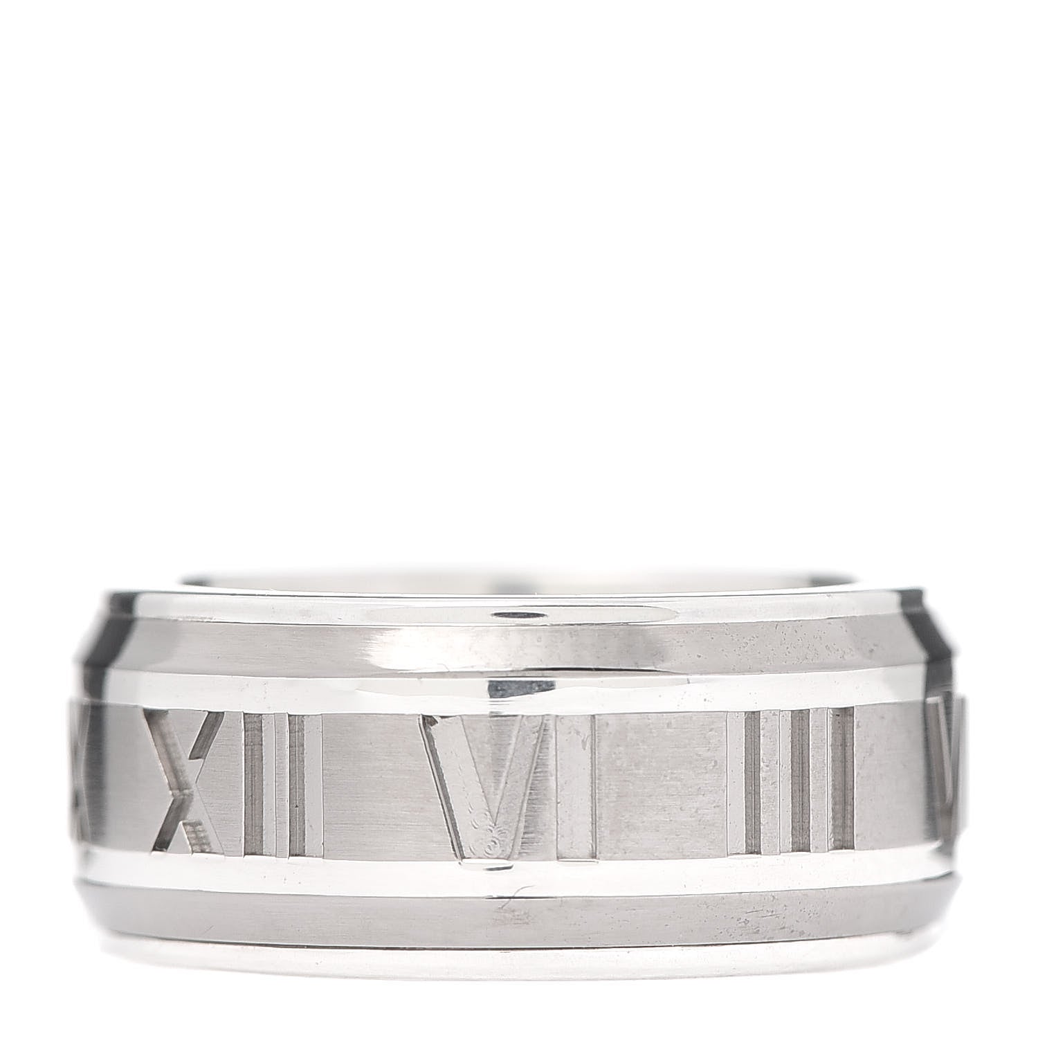 Tiffany Sterling Silver Titanium Atlas Band Ring 48 4.5 4 of 7