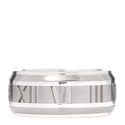 Tiffany Sterling Silver Titanium Atlas Band Ring 48 4.5 4 of 7