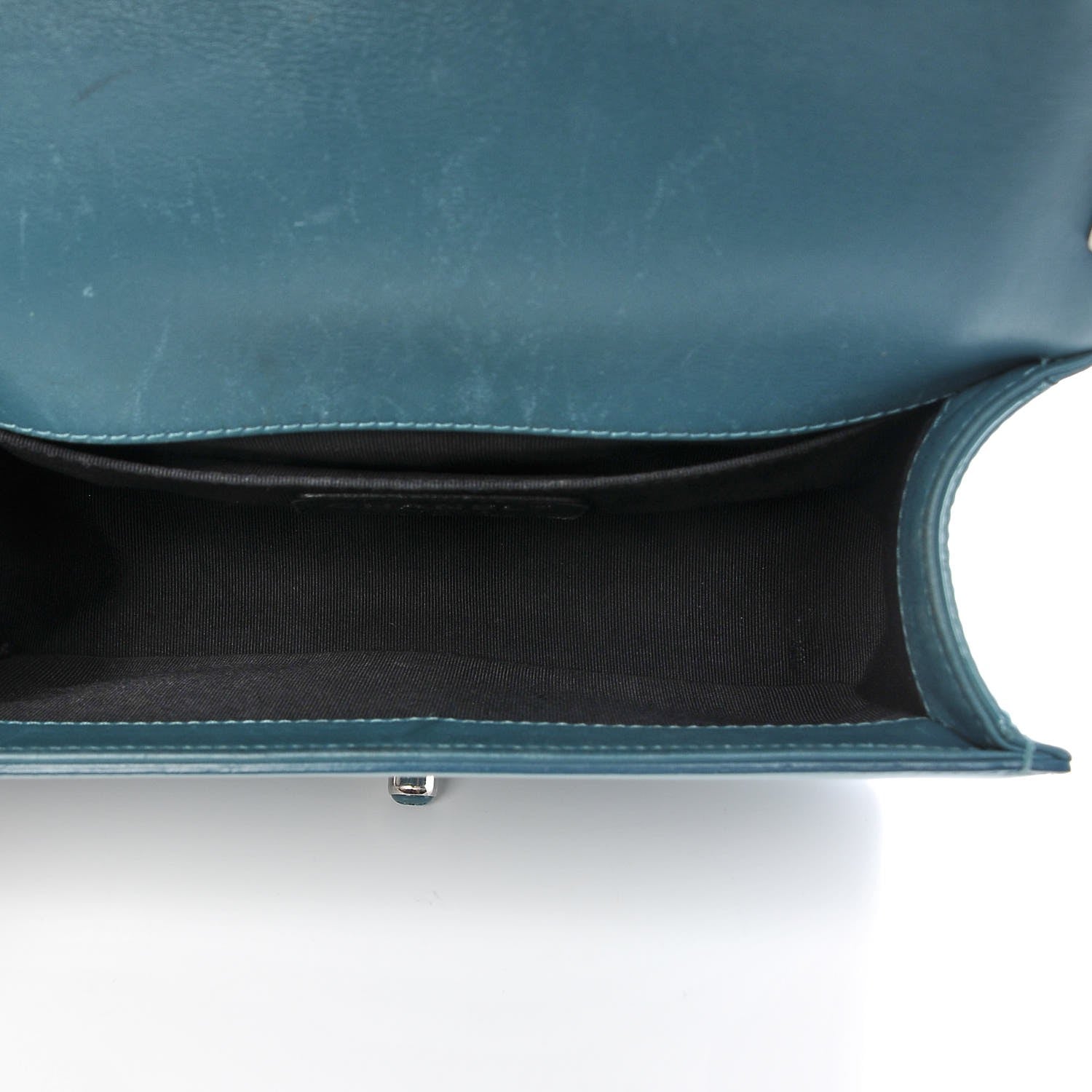 Chanel Patent Calfskin Small Boy Flap Plexiglass Turquoise 5 of 9
