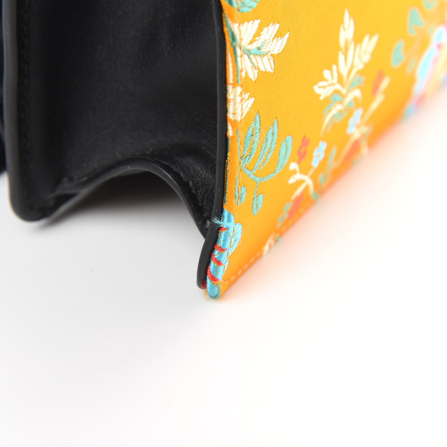 Satin Calfskin Bamboo Web Tokyo Print Medium Dionysus Top Handle Bag Giallo Multicolor Blue Agata Hibiscus Red