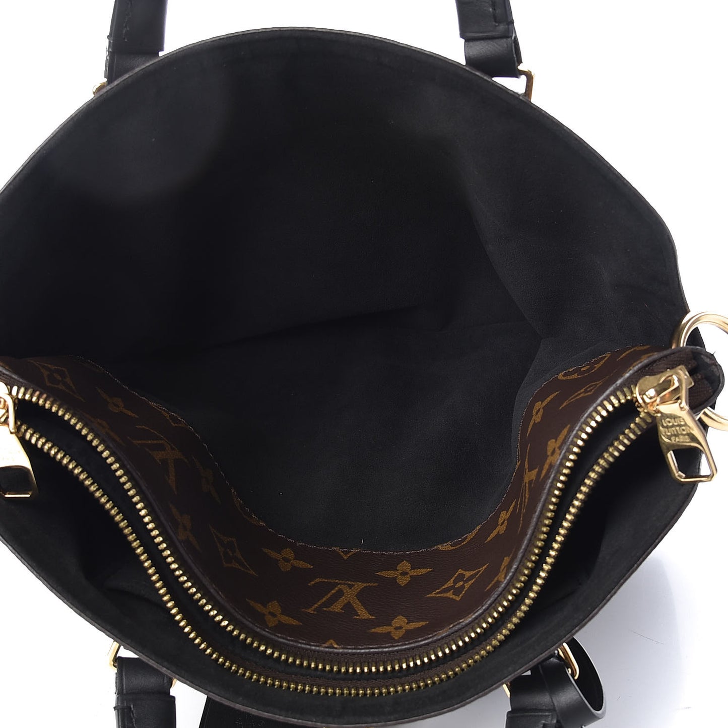 Monogram Flower Zipped Tote PM Black