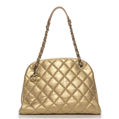 Chanel Calfskin Large Just Mademoiselle Bowling Bag Gold 1 of 7