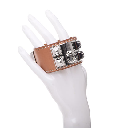 Hermes Barenia Collier De Chien CDC Bracelet L Fauve 2 of 9