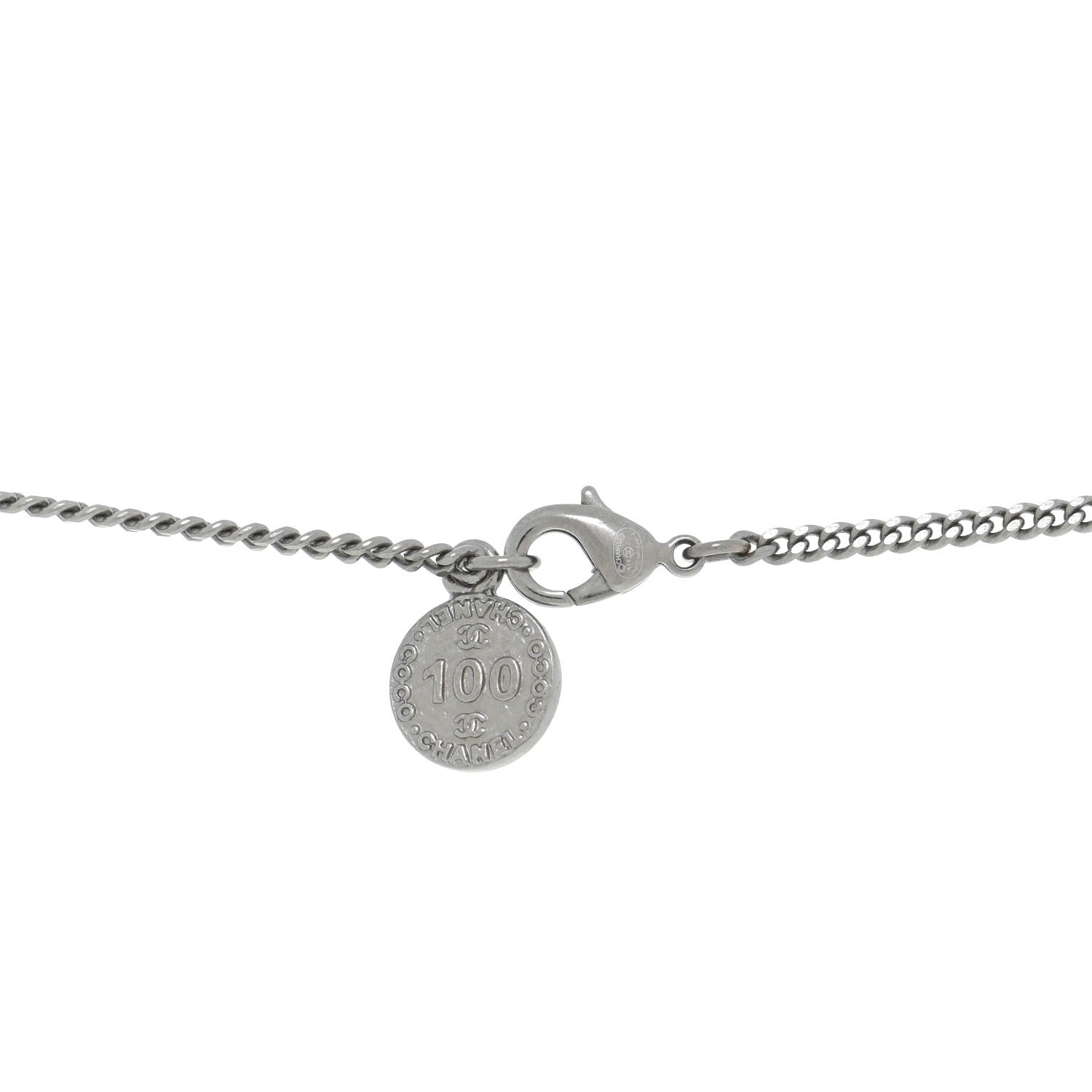Chanel Crystal CC Necklace Ruthenium 5 of 5