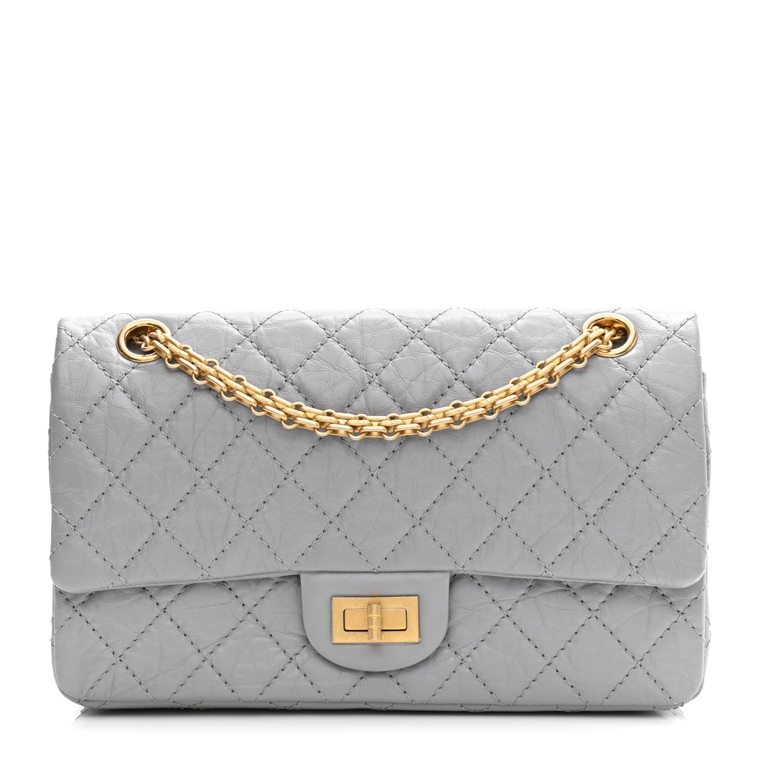 Chanel Aged Calfskin Quilted 2.55 Reissue 225 Flap Grey 1 of 11