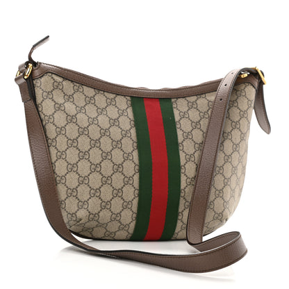 Gucci GG Supreme Monogram Web Small Ophidia Half Moon Hobo Brown 3 of 8