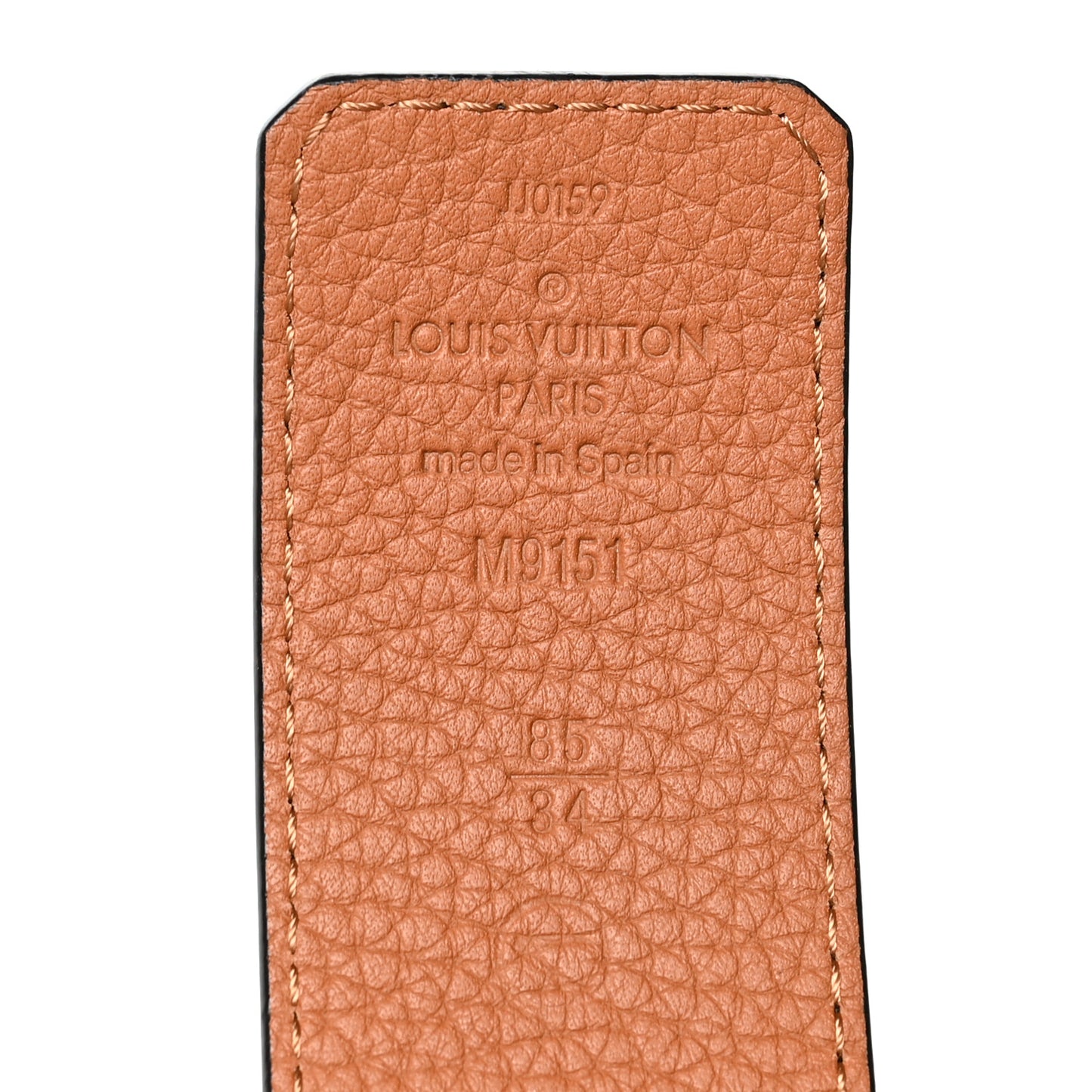 Taurillon Calfskin 30mm LV Initiales Reversible Belt 85 34 Black