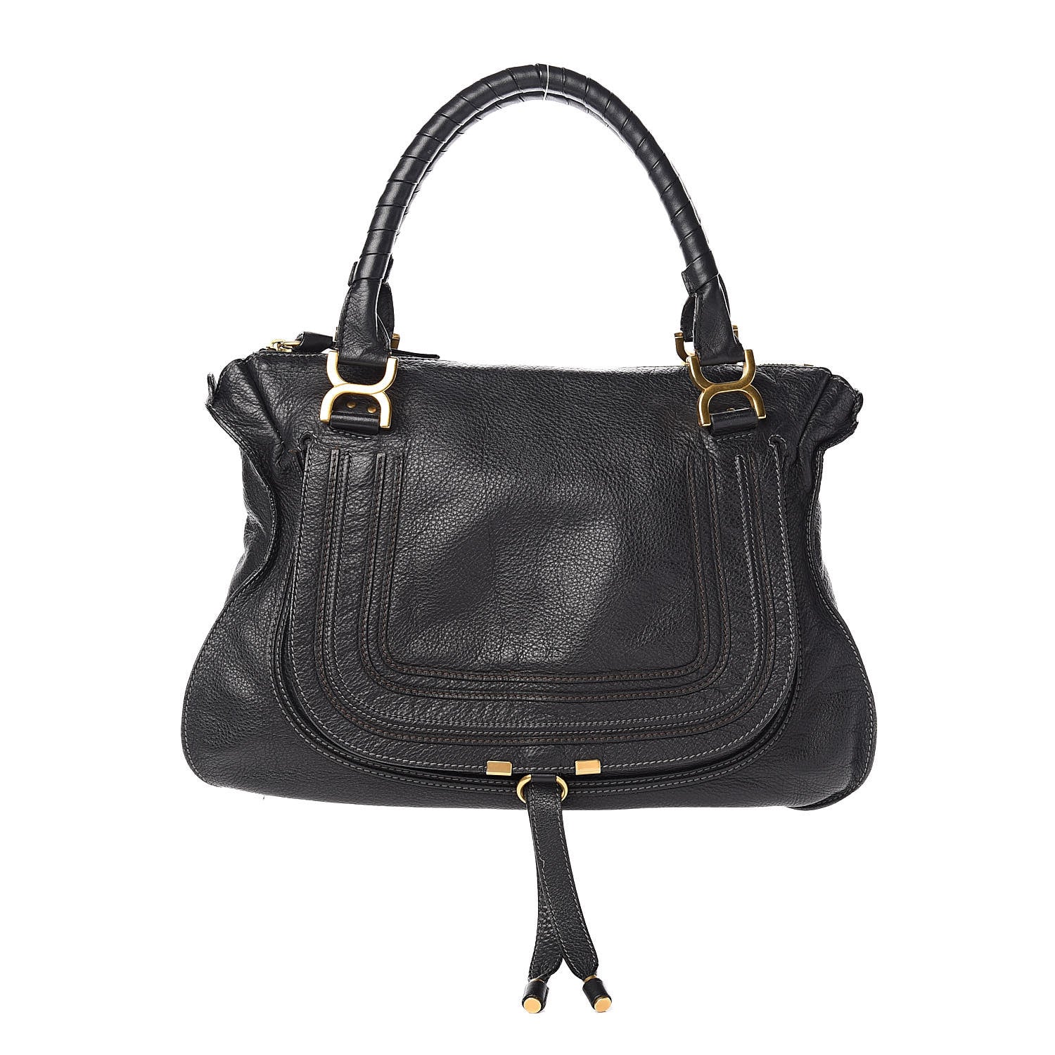 Chloe Calfskin Large Marcie Satchel Black 1 of 15