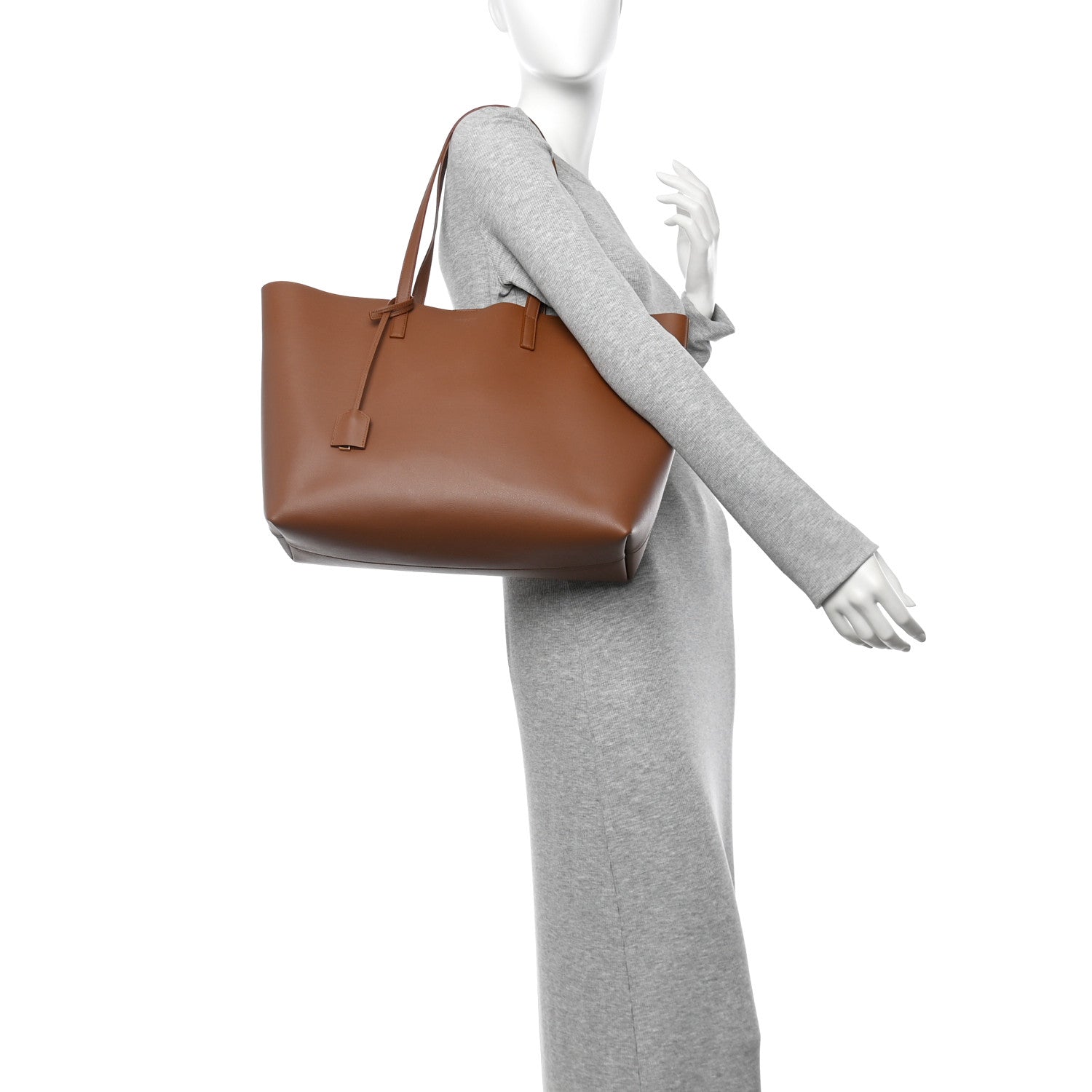 Saint Laurent Calfskin Large Shopping Tote Brick 2 of 12