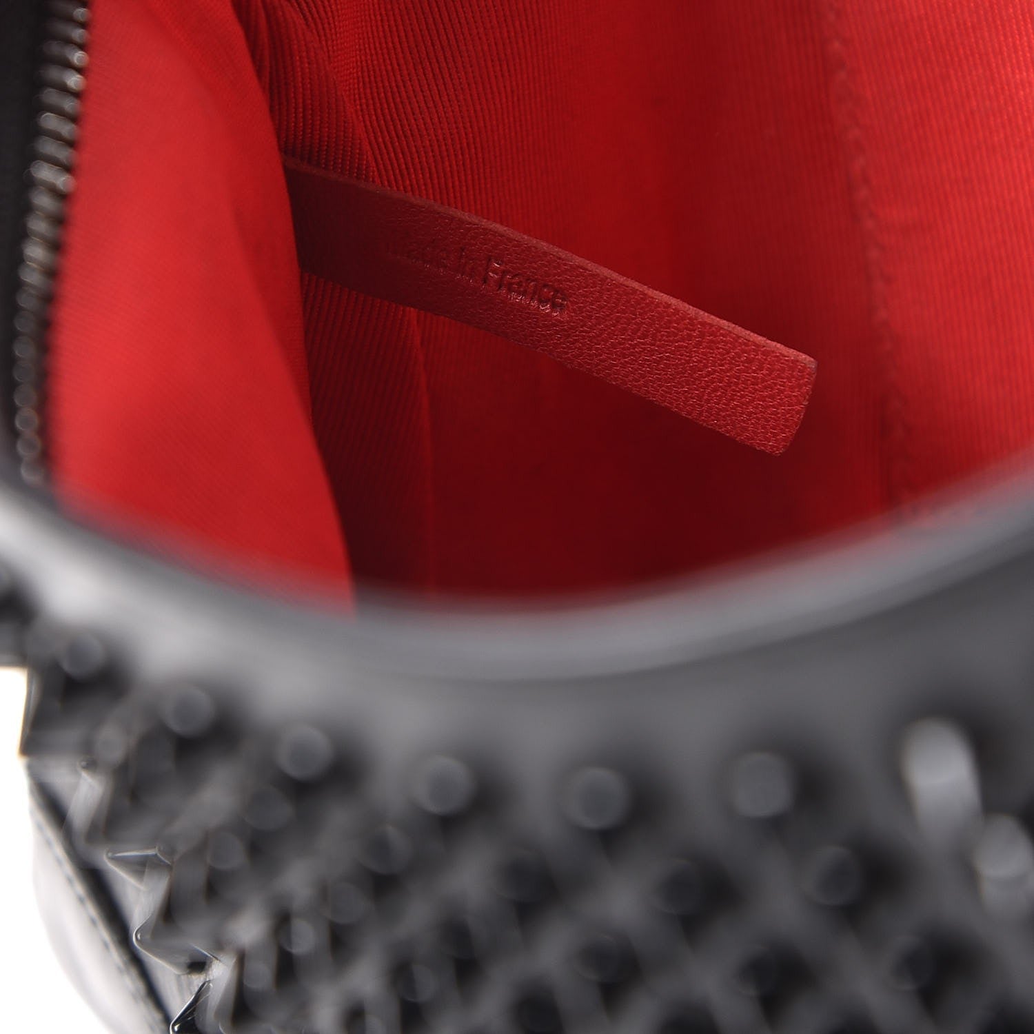 Christian Louboutin Calfskin Studded Loubiposh Clutch Black 7 of 12