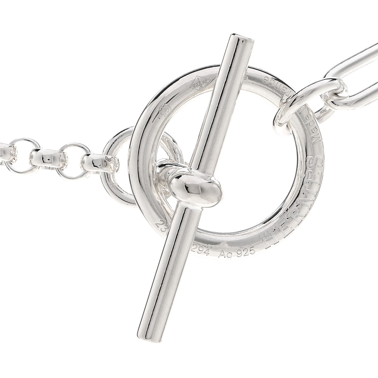 Hermes Sterling Silver Chaine d'Ancre Punk Necklace ST 4 of 5