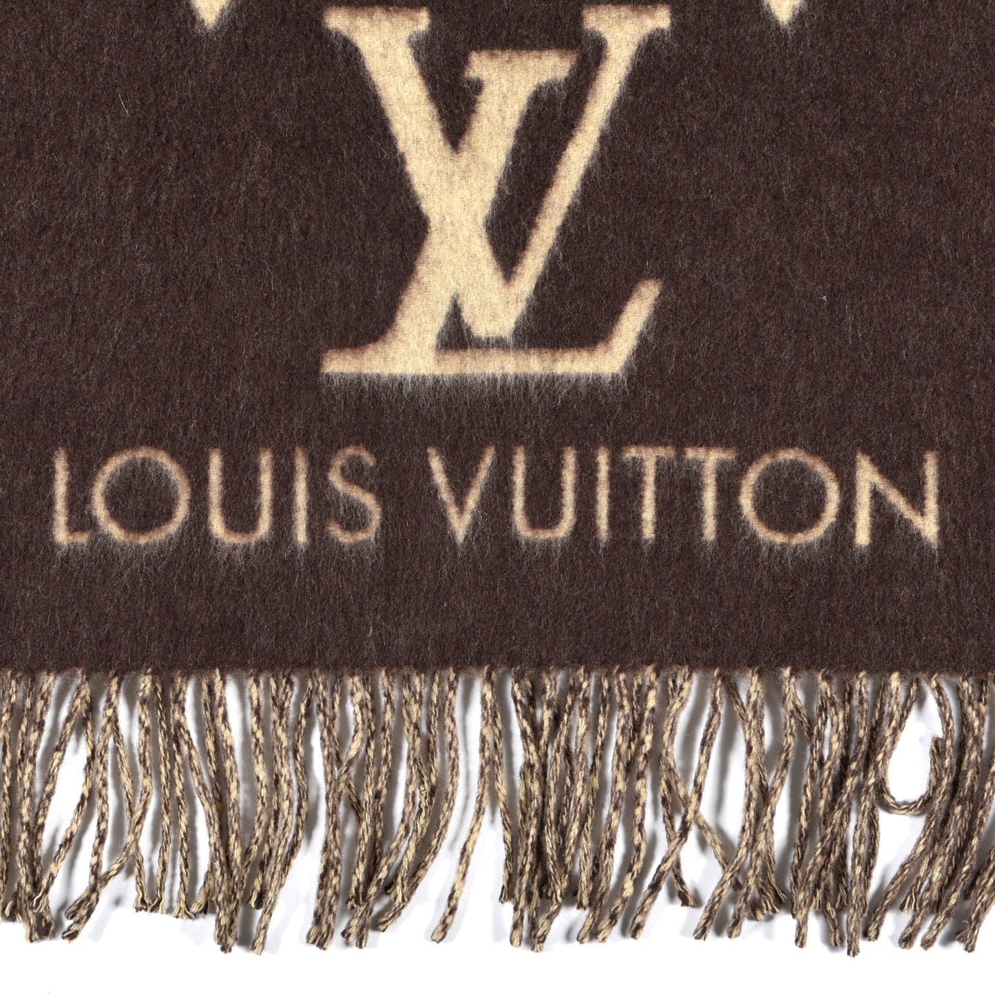 Cashmere Monogram Reykjavik Scarf Brown