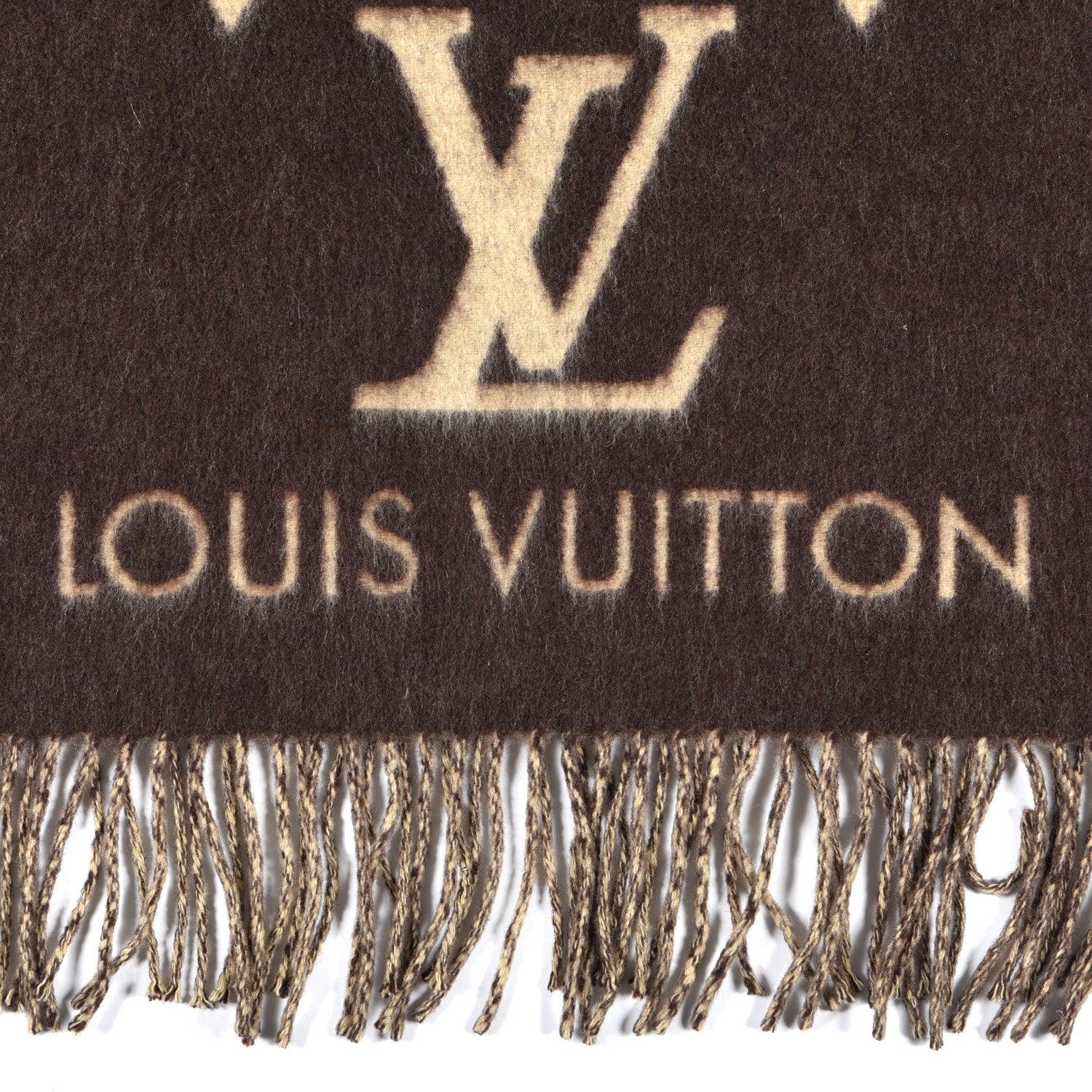 Louis Vuitton Cashmere Monogram Reykjavik Scarf Brown 5 of 5