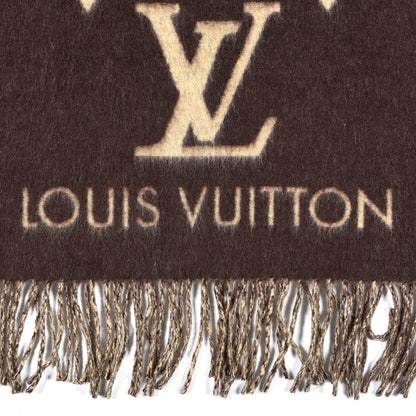 Louis Vuitton Cashmere Monogram Reykjavik Scarf Brown 5 of 5